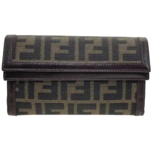 Pre-owned Wallets, female, , Size: ONE SIZE Pre-owned Canvas wallets - Fendi Vintage - Modalova