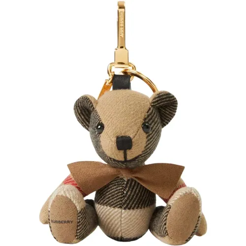 Keyrings, female, , Size: ONE SIZE Thomas Bear Charm - Burberry - Modalova