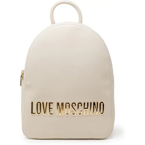 Backpacks, female, , Size: ONE SIZE Faux Leather Rucksack with Zip - Love Moschino - Modalova