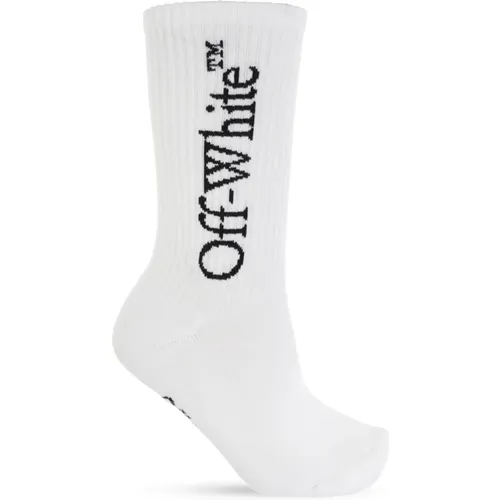 Off , Socks, female, , Size: S Socks with logo - Off White - Modalova