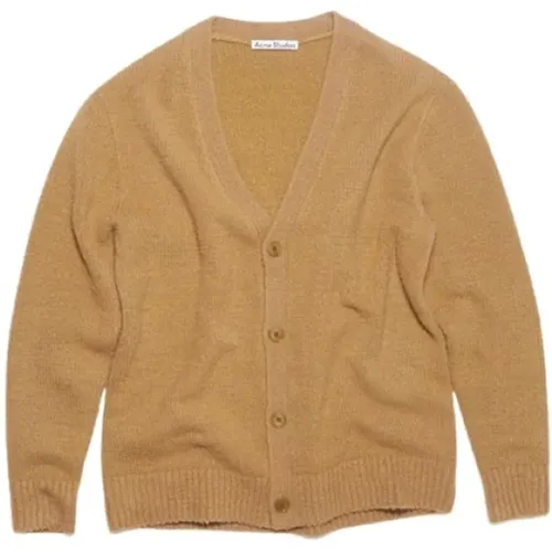 Cardigans, male, , Size: L Camel Knit Sweater - Acne Studios - Modalova