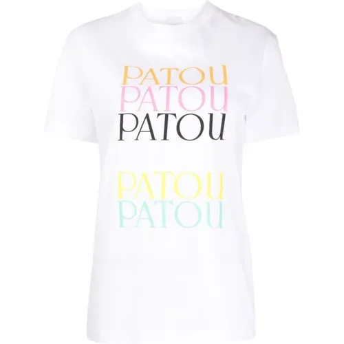Weißes T-Shirt mit Logo-Print - Patou - Modalova
