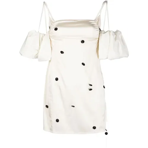 Embroidered Polka Dot Mini Dress , female, Sizes: XS - Jacquemus - Modalova