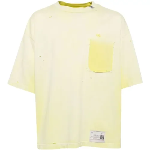 T-Shirts, male, , Size: M Lemon Embroidered Logo T-shirt - Mihara Yasuhiro - Modalova