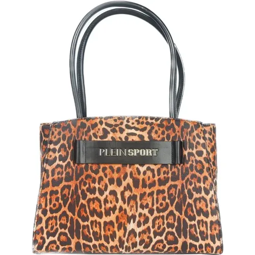 Tote Bags, female, , Size: ONE SIZE Leopard Print Shopper with Logo Accent - Plein Sport - Modalova