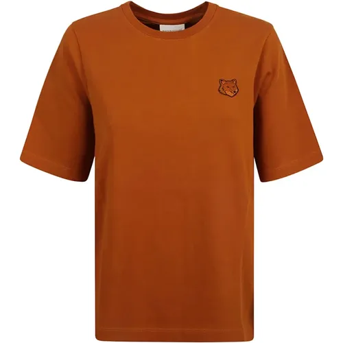 Mutiger Fox Head Patch Tee Shirt - Maison Kitsuné - Modalova