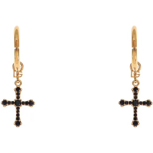 Gold Jewelry with Cross Charm , female, Sizes: ONE SIZE - Dolce & Gabbana - Modalova