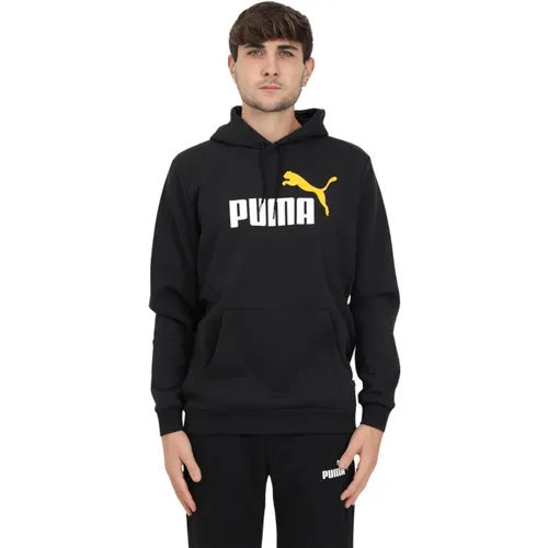 Hooded Sweater with Bicolor Logo , male, Sizes: XL - Puma - Modalova