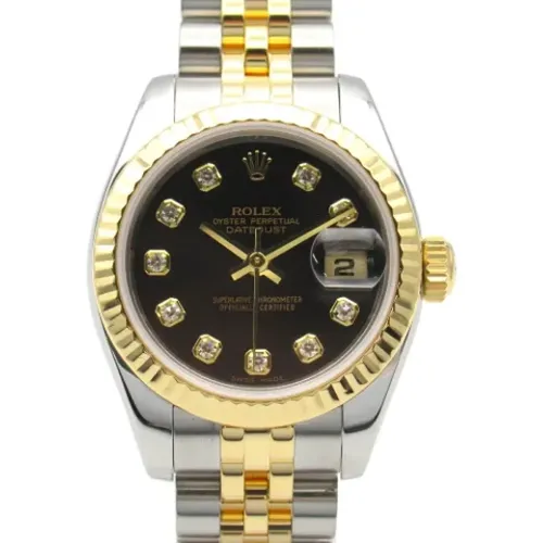 Pre-owned Yellow Gold watches , female, Sizes: ONE SIZE - Rolex Vintage - Modalova