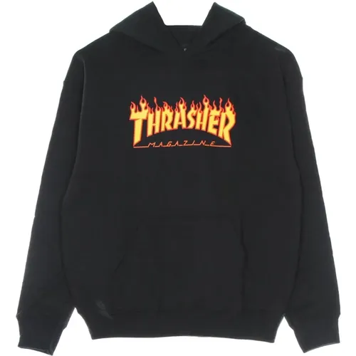 Hoodies, male, , Size: S Flame Hood Sweatshirt /Yellow - Thrasher - Modalova