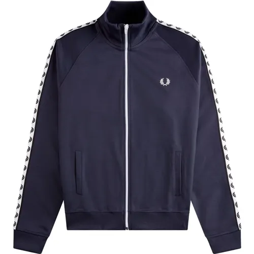 Authentische Taped Track Jacket Dunkelgrau - Fred Perry - Modalova