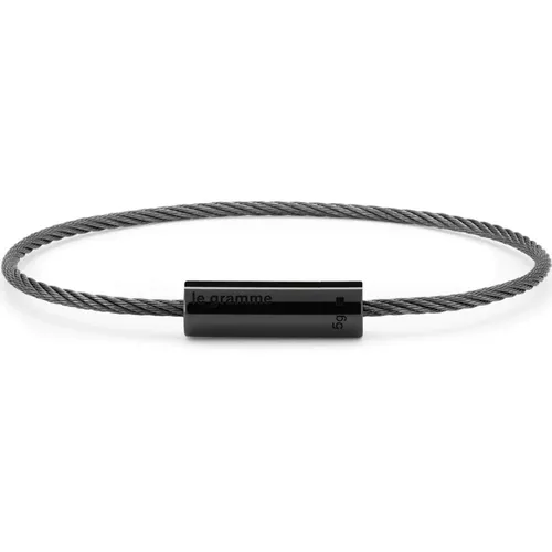 Bracelets, unisex, , Size: 2XL Cable Bracelet - Le Gramme - Modalova