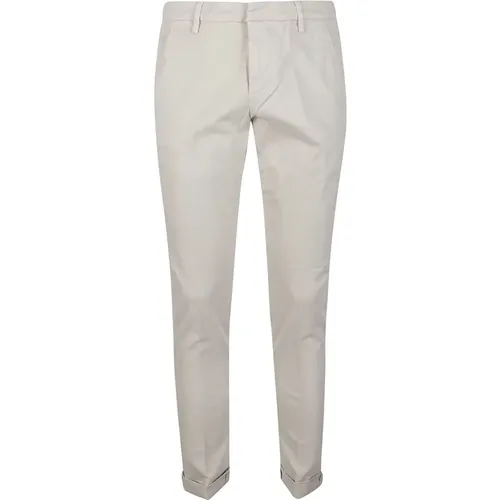 Straight Trousers, male, , Size: W35 Upgrade Your Wardrobe with Stylish Beige Gaubert Trousers - Dondup - Modalova