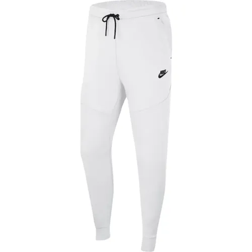 Limitierte Auflage Tech Fleece Joggers Weiß/Schwarz , Damen, Größe: L - Nike - Modalova