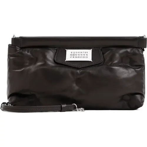 Schwarze Stepplederhandtasche - Maison Margiela - Modalova