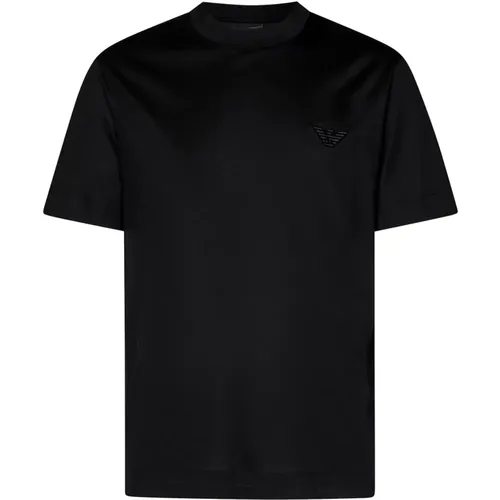 Adler Logo Rundhals T-shirt , Herren, Größe: XL - Emporio Armani - Modalova