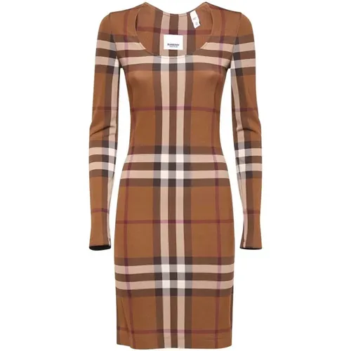 Women's Clothing Dress Brown Aw23 , female, Sizes: M - Burberry - Modalova