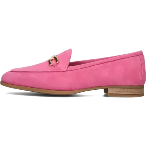 Rosa Wildleder Loafers mit Metall Detail , Damen, Größe: 36 EU - Unisa - Modalova