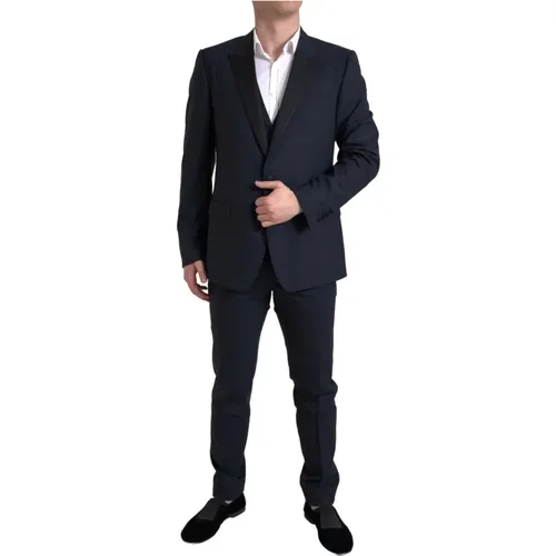 Single Breasted Suits, male, , Size: 2XL Slim Fit 2 Piece Suit - Dolce & Gabbana - Modalova