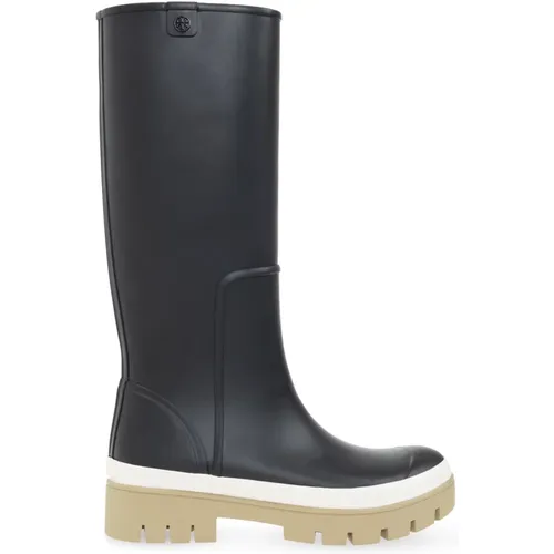 And White Hurricane Rain Boots , female, Sizes: 5 1/2 UK, 6 1/2 UK - TORY BURCH - Modalova