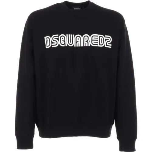 Sweatshirts, male, , Size: S Men's Cotton Sweatshirt - Dsquared2 - Modalova