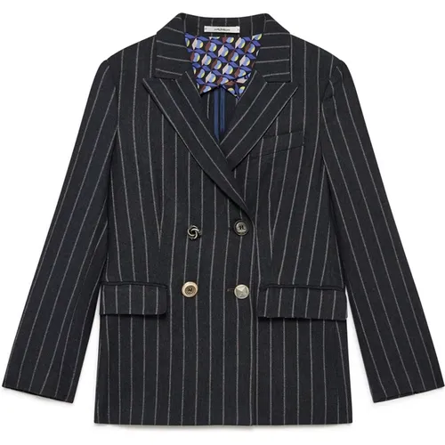 Malì Stripes Jacket , female, Sizes: M, S, L - Maliparmi - Modalova