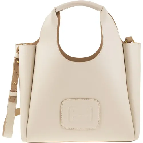 Embossed Maxi H Shopping Bag , female, Sizes: ONE SIZE - Hogan - Modalova
