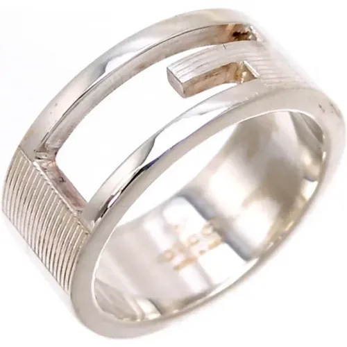 Pre-owned Jewellery, male, , Size: ONE SIZE Pre-owned Silver rings - Gucci Vintage - Modalova