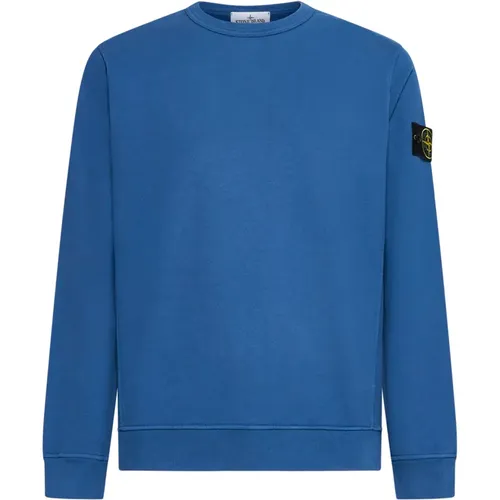 Air-Force-Blauer Crew-Neck-Sweatshirt , Herren, Größe: L - Stone Island - Modalova