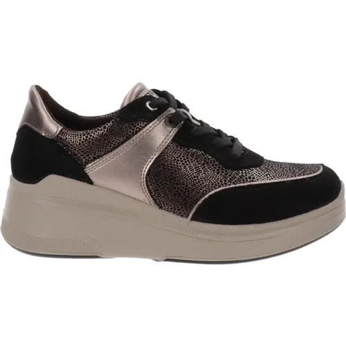 Leder Damen Sneakers , Damen, Größe: 37 EU - IGI&Co - Modalova