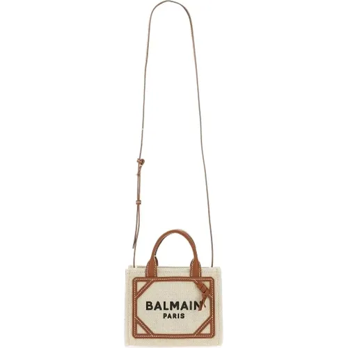 Small Shopper Bag with Double Top Handle , female, Sizes: ONE SIZE - Balmain - Modalova