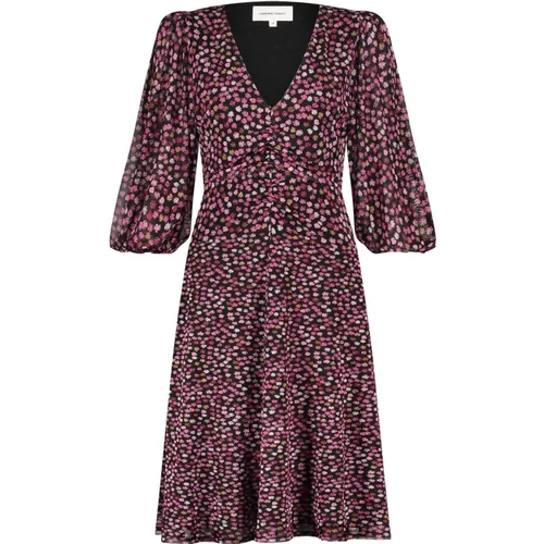 Blumenmuster Midi Kleid , Damen, Größe: L - Fabienne Chapot - Modalova