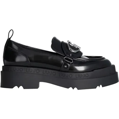 Schwarze flache Schuhe für Frauen , Damen, Größe: 36 EU - Liu Jo - Modalova