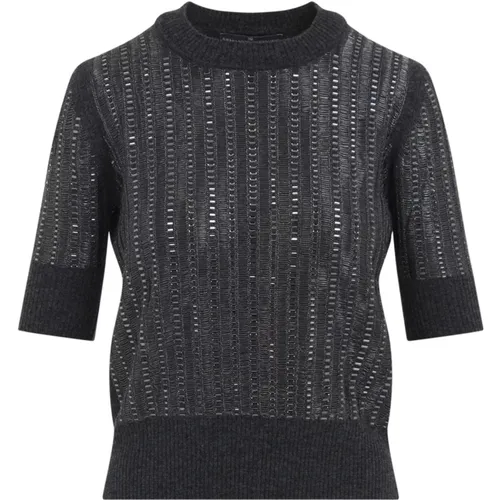 Round-neck Knitwear, female, , Size: XS Stylish Knit Sweater for Women - Ermanno Scervino - Modalova