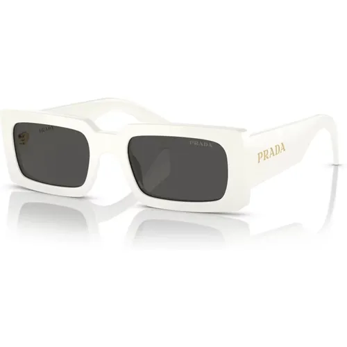 Weiß/Dunkelgrau Sonnenbrille A07S,Sonnenbrille,Sunglasses,Wüstenschildkröte Sonnenbrille - Prada - Modalova