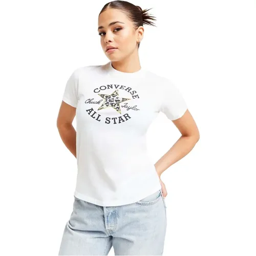 Chuck Patch Leopard Infill TEE T-shirt , Damen, Größe: S - Converse - Modalova