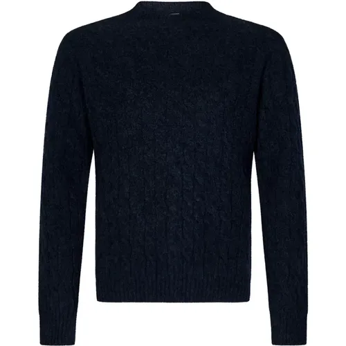 Cable-Knit Crewneck Sweater Aw24 , male, Sizes: XL, L, 2XL - Boglioli - Modalova