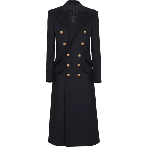 Long military-style coat Balmain - Balmain - Modalova