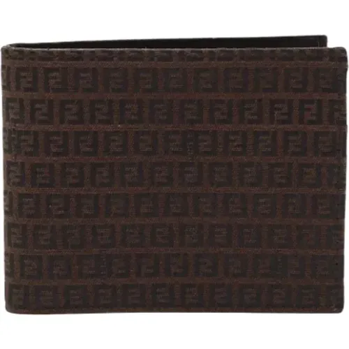 Pre-owned Wallets, female, , Size: ONE SIZE Pre-owned Canvas wallets - Fendi Vintage - Modalova