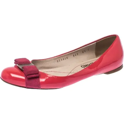 Pre-owned Flats, female, , Size: 7 US Pre-owned Leather flats - Salvatore Ferragamo Pre-owned - Modalova