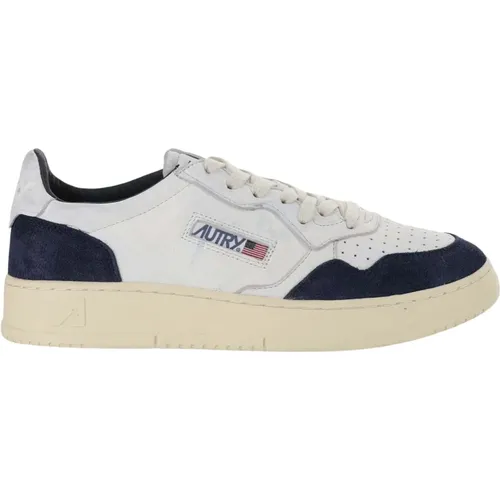 Leather Sneakers with Color-Block Design , male, Sizes: 7 UK - Autry - Modalova
