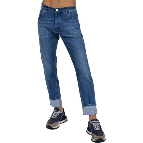 Slim-fit Jeans mit Vaquero Design , Herren, Größe: W32 - PT Torino - Modalova