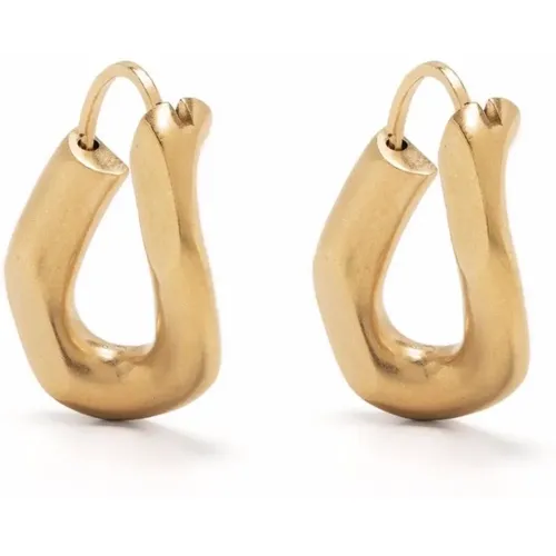 Goldene Stilvolle Ohrringe für Frauen , Damen, Größe: ONE Size - Maison Margiela - Modalova