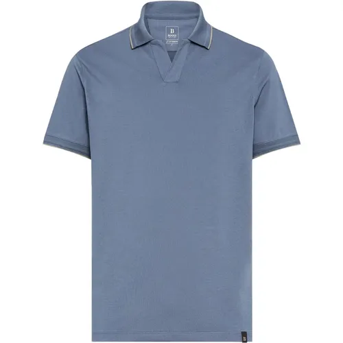 Hochleistungs-Piqué-Poloshirt , Herren, Größe: L - Boggi Milano - Modalova