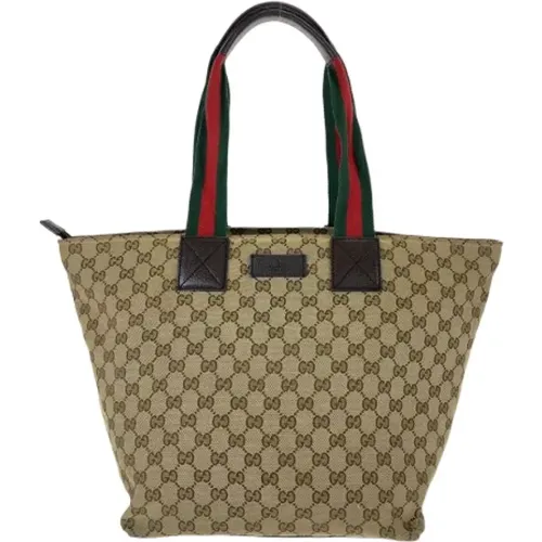 Pre-owned Tote Bags, female, , Size: ONE SIZE Pre-owned Canvas gucci-bags - Gucci Vintage - Modalova