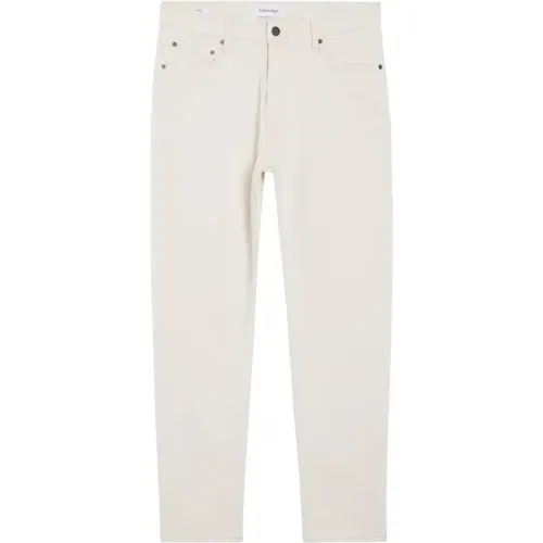 Tapered Ecru Jeans für Männer , Herren, Größe: W29 - Calvin Klein - Modalova