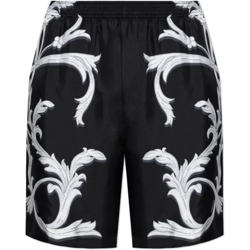 Casual Shorts, male, , Size: L Silk shorts - Versace - Modalova