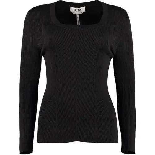 Luxuriöser Schwarzer Pullover MSGM - MSGM - Modalova