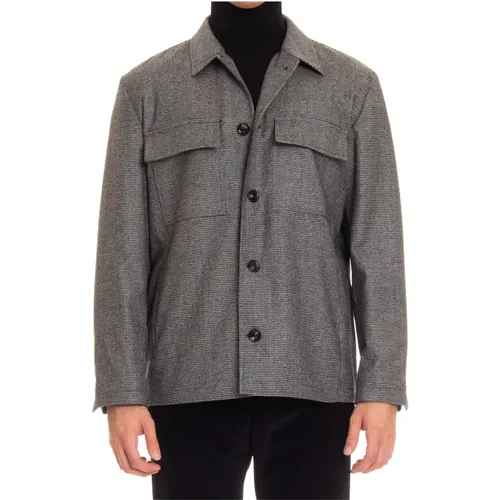 Luxurious Wool-Cashmere Overshirt , male, Sizes: S, XL, L - Lardini - Modalova