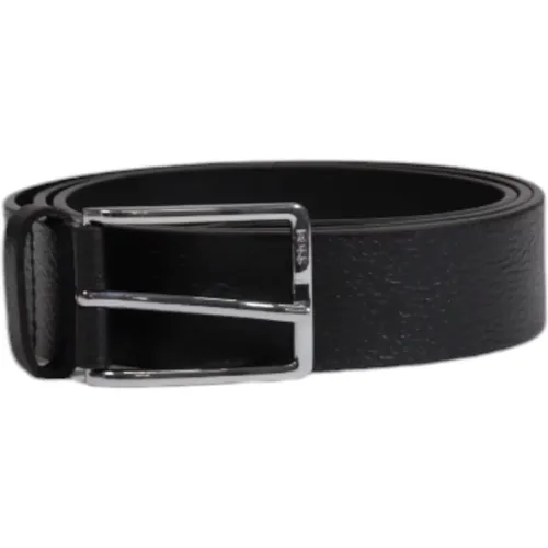 Belts, male, , Size: 115 CM Leather Belt with Buckle Fastening - Hugo Boss - Modalova